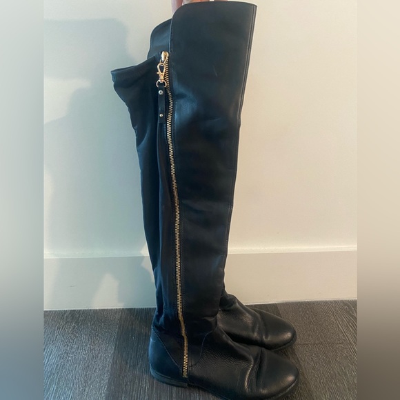 Aldo Leather & Fabric Over the Knee Boots - Picture 1 of 5
